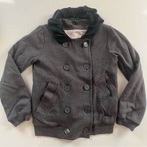 Vintage Marc Jacobs Charcoal Coat Jacket with Ruffle collar coquette